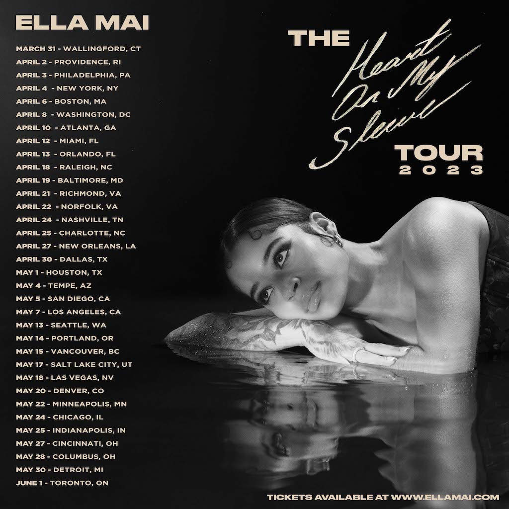 heart on my sleeve tour ella mai