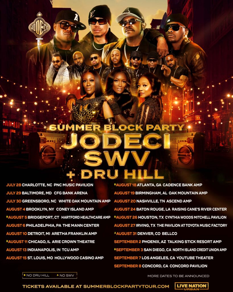 Jodeci, SWV, Dru Hill Announce Summer Block Party Tour Dates